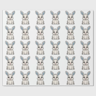 Papel De Presente Coelho Branco