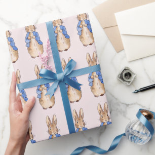 Papel De Presente Coelho clássico de jaqueta azul
