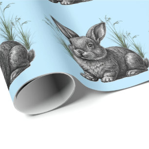 Papel De Presente Coelho da Cinza bonita contra o céu azul