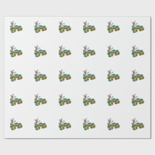 Papel De Presente Coelho Dabbing Feliz Páscoa Amantes de Monster Tru
