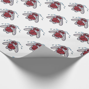 Papel De Presente Coelho de coelho de grito com teste padrão do