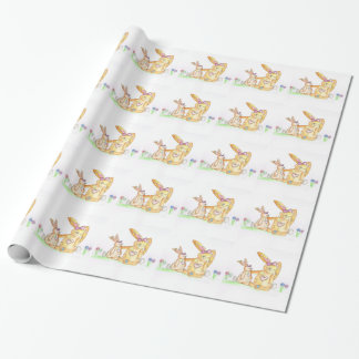 Papel De Presente coelho de coelho dos coelhos dos retalhos