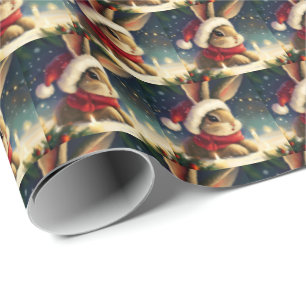 Papel De Presente Coelho de Natal 4