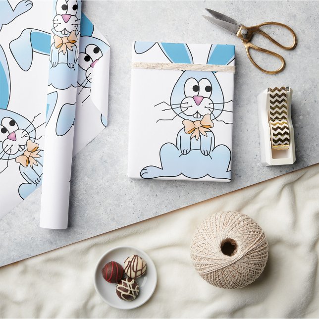Papel De Presente Coelho de Páscoa com Gravata Borboleta (Criador carregado)