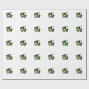 Papel De Presente Coelho de Páscoa Pixel Gamer Jogos Infantil Menino