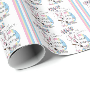 Papel De Presente Coelho do Felz pascoa Color Me