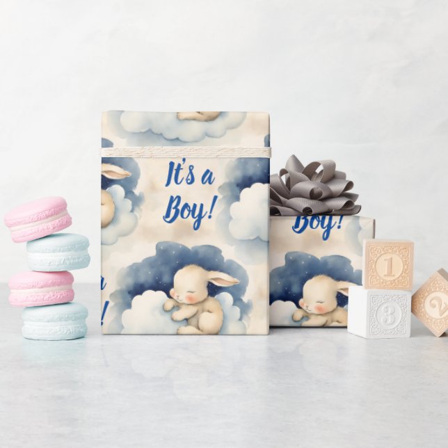 Papel De Presente Coelho é um Chá de fraldas (Chá de bebê)