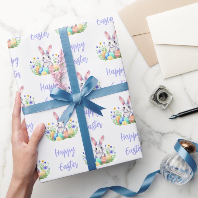 Papel De Presente Coelho felz pascoa (Presentear)