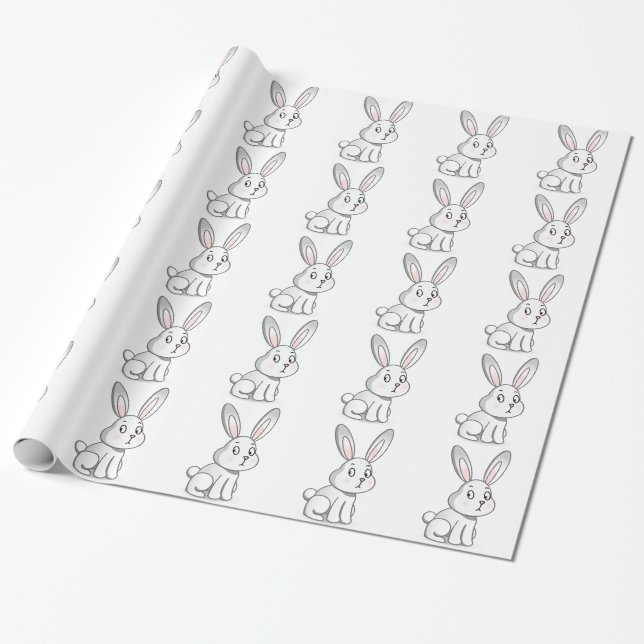 Papel De Presente Coelho Fofo (Desenrolado)