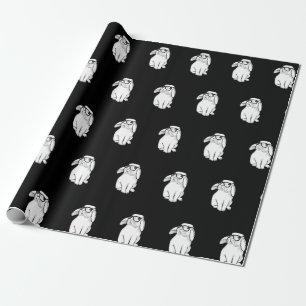 Papel De Presente Coelho Hipster Coelho Engraçado Com Óculos Coelhin