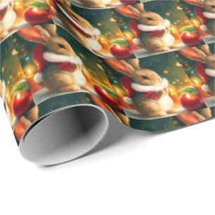 Papel De Presente Coelho Natal 1