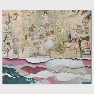 Papel De Presente coelho pedreiro rasgado