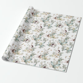 Papel De Presente Coelhos Coelhinhos Coelhinhos Coxos Decoupage Flor