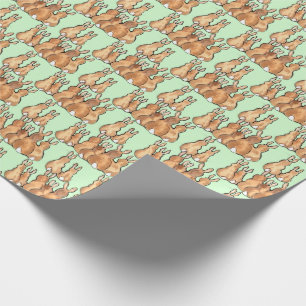 Papel De Presente Coelhos de coelhinhos brancos e bonitos na florest