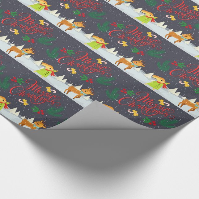 Papel De Presente Coelhos de Natal e Rebeldes (Ponta)