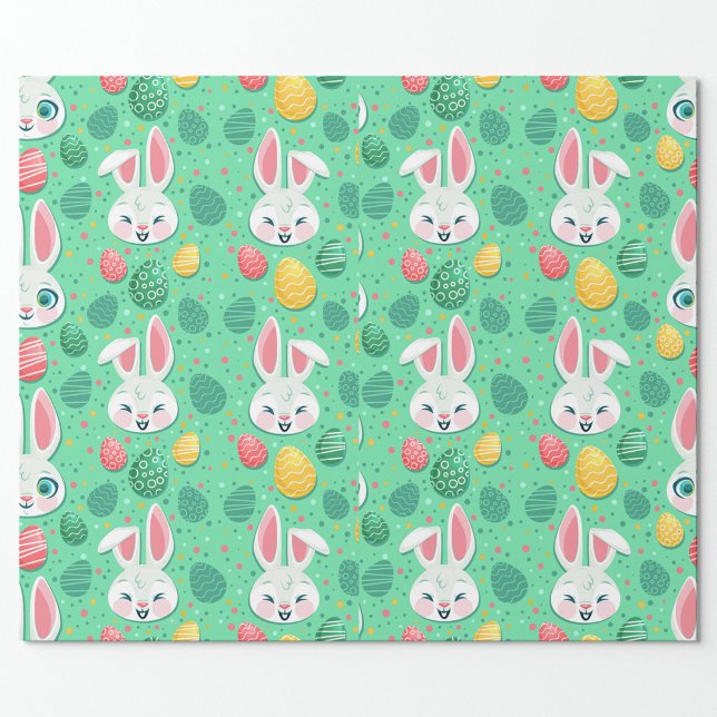 Papel De Presente Coelhos páscoas (White Rabbit Easter Wrapping Paper!)