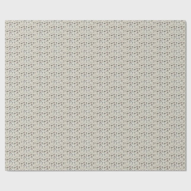 Papel De Presente Coffee & Café Doodle Pattern –Cute Hand Drawn Food (Aberto)