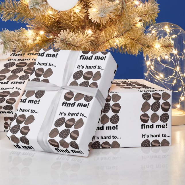 Papel De Presente Cogumelo Fungo Trufa É Difícil Me Achar Engraçado (Feriados)