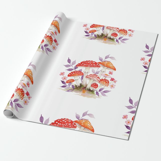 Papel De Presente cogumelos (Desenrolado)