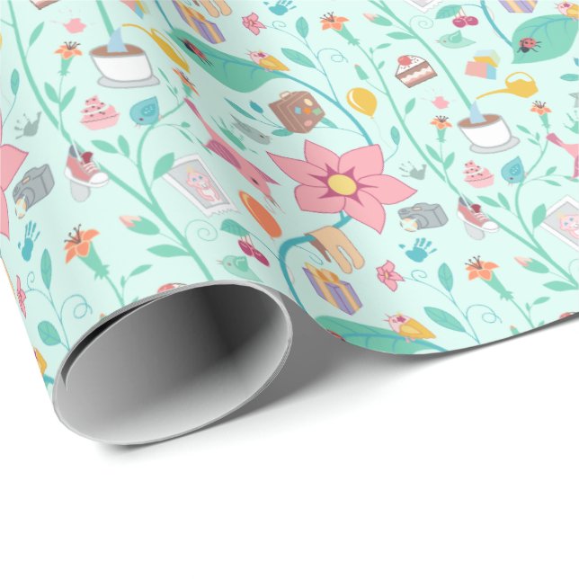 Papel De Presente Colagem Caprichosa para o Dia das Mães (Ponta do rolo)