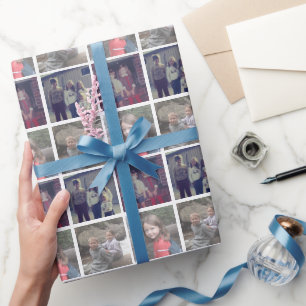Papel De Presente Colagem de 4 Fotos para Instagram com Borda Branca