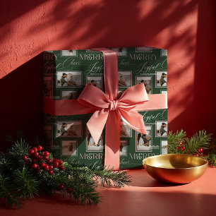 Papel De Presente Colagem de Fotografias Modernas com Voz e Alegria