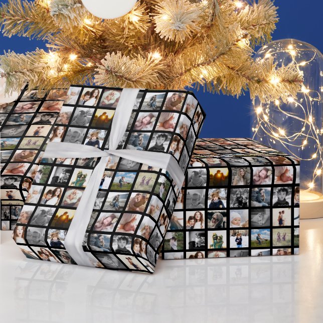 Papel De Presente Colagem de Fotografias Quadradas 30 (Feriados)