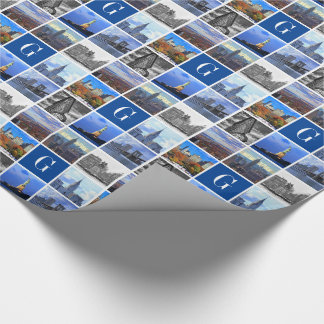 Papel De Presente Colagem de Fotos - 8 Sq de Imagem
