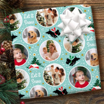 Colagem de Fotos de Natal Vintage Scottie Dog Aqua