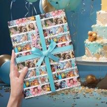 Colagem de Fotos de Stripe de Aniversário