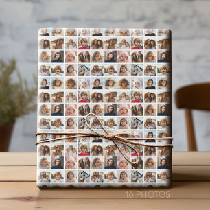 Papel De Presente Colagem de Fotos do Instagram - 16 fotos podem edi