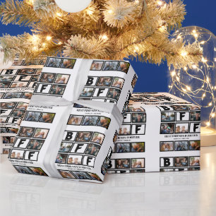 Papel De Presente Colagem de Fotos dos Melhores Amigos do Na moda BF