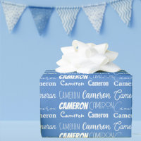 Colagem de Nomes de Boias Azuis Personalizadas