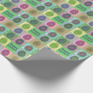 Papel De Presente Colagem de Ovos Coloridos Decorativos de Abstrato 