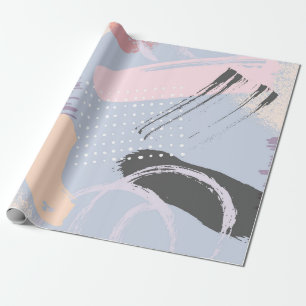 Papel De Presente Colagem de pinceladas de aquarelas coloridas