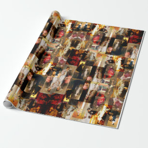 Papel De Presente Colagem Elegante Vintage Ladens