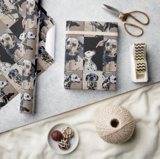 Papel De Presente Colagem Personalizada de 4 Fotos de Animais de Est
