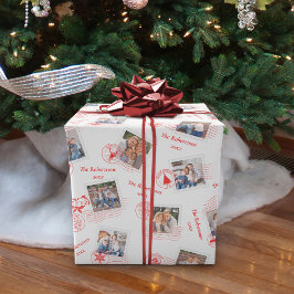 Papel De Presente Colagem Personalizada de Fotos de Cartazes de Nata