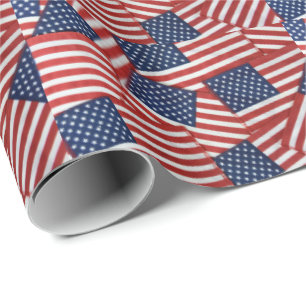 Papel De Presente Coleção da bandeira americana