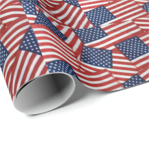 Papel De Presente coleção de bandeiras americanas
