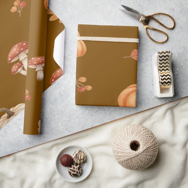 Papel De Presente Coleção de Design de Outono Elegante Jardim de Abó (Artesanato)