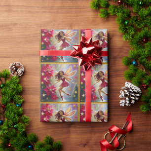 Papel De Presente Coleção de Fadas de Natal - Cabelo Leve Auburn