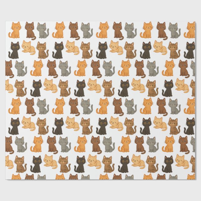 Papel De Presente Coleção de Gatinhos Divertidos (Aberto)