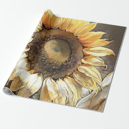 Papel De Presente Coleção de Girassóis de Arte Moderna