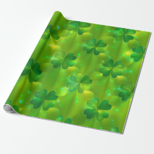 Papel De Presente Coleção de Listas Trendy Green Clover 4