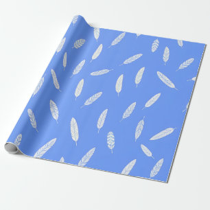 Papel De Presente Coleção Luxuosa Boho Modern Feathers