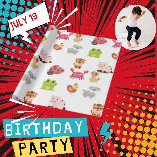 Papel De Presente Coleção Mínima de Cômicos Animal (Criador carregado)