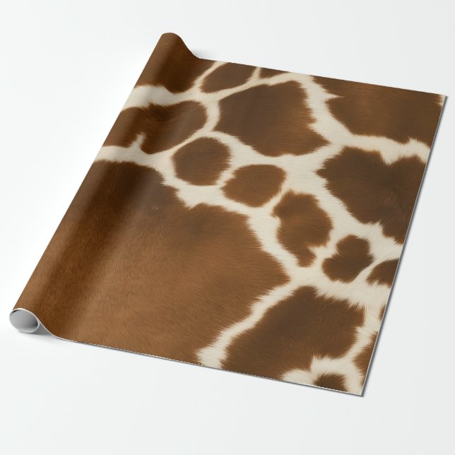 Papel De Presente Coleção Moderna de Leather Faux Faux Cow (Desenrolado)