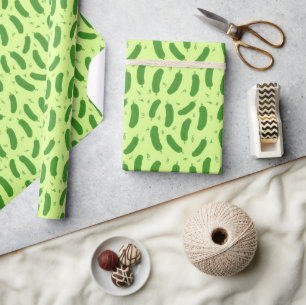 Papel De Presente Coleção Pickle & Fresh estampada