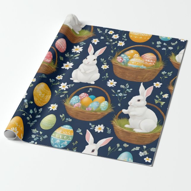 Papel De Presente Coleção Popular de Felzs pascoa Bunny (Desenrolado)